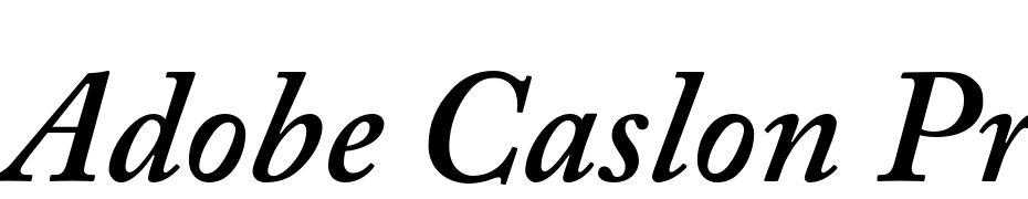 Adobe Caslon Pro Semibold Italic Font Download Free